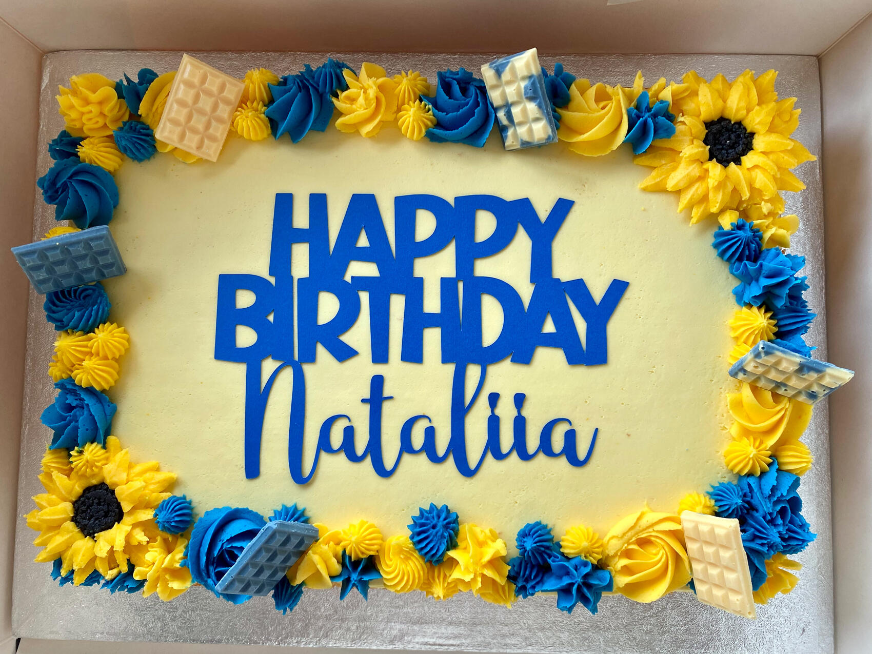 Happy Birthday sheet cake